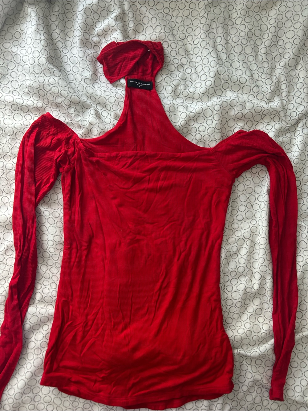 Michael Lauren Red Long Sleeve Top